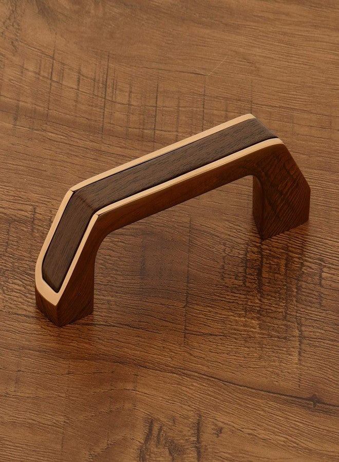 HARMONUS Fancy Zinc Cabinet Drawer Door Handle Rose Gold - Qubic Finish 96 mm (4 Inch) 10 Pieces